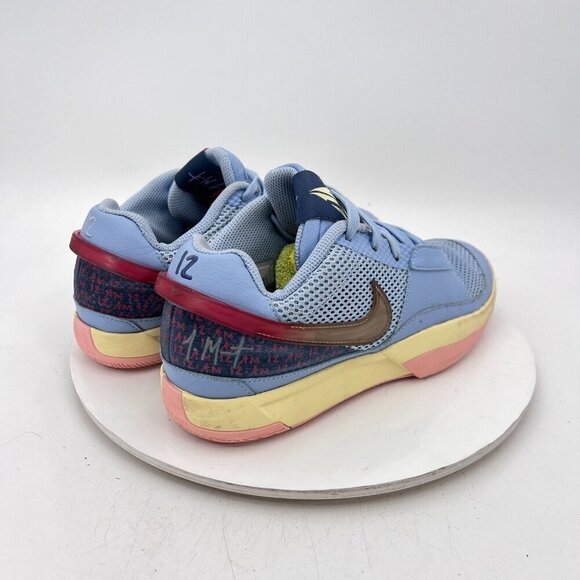 Nike Ja 1 Day One Men Size 8.5 DR8785 400 Cobalt Citron Hot Punch Pink Shoes - Picture 4 of 13